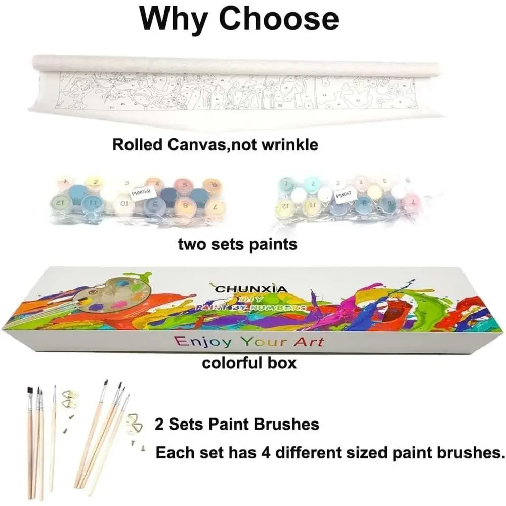 CHUNXIA Paint by Numbers Kit for Adults Beginner